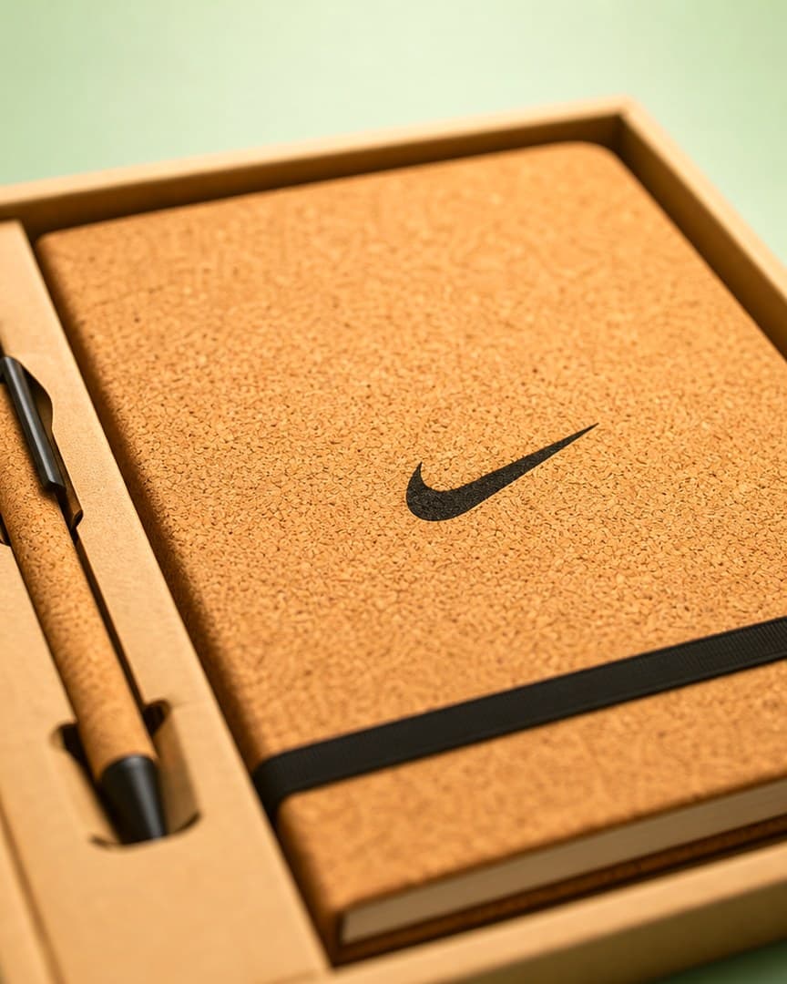 Nike — Branded cork notebook and pen gift set
