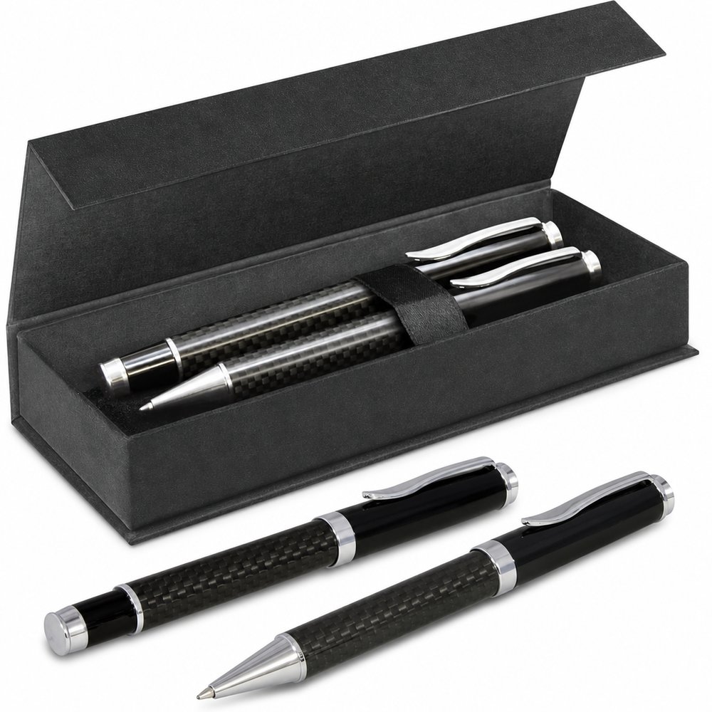 Statesman Carbon Fibre Pen Gift Set