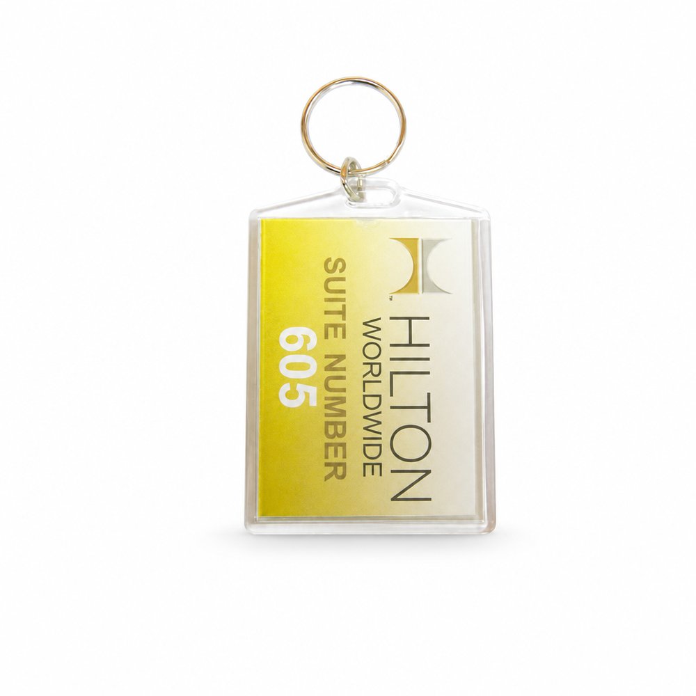 Clear Acrylic Double-Sided Logo Insert Keyring