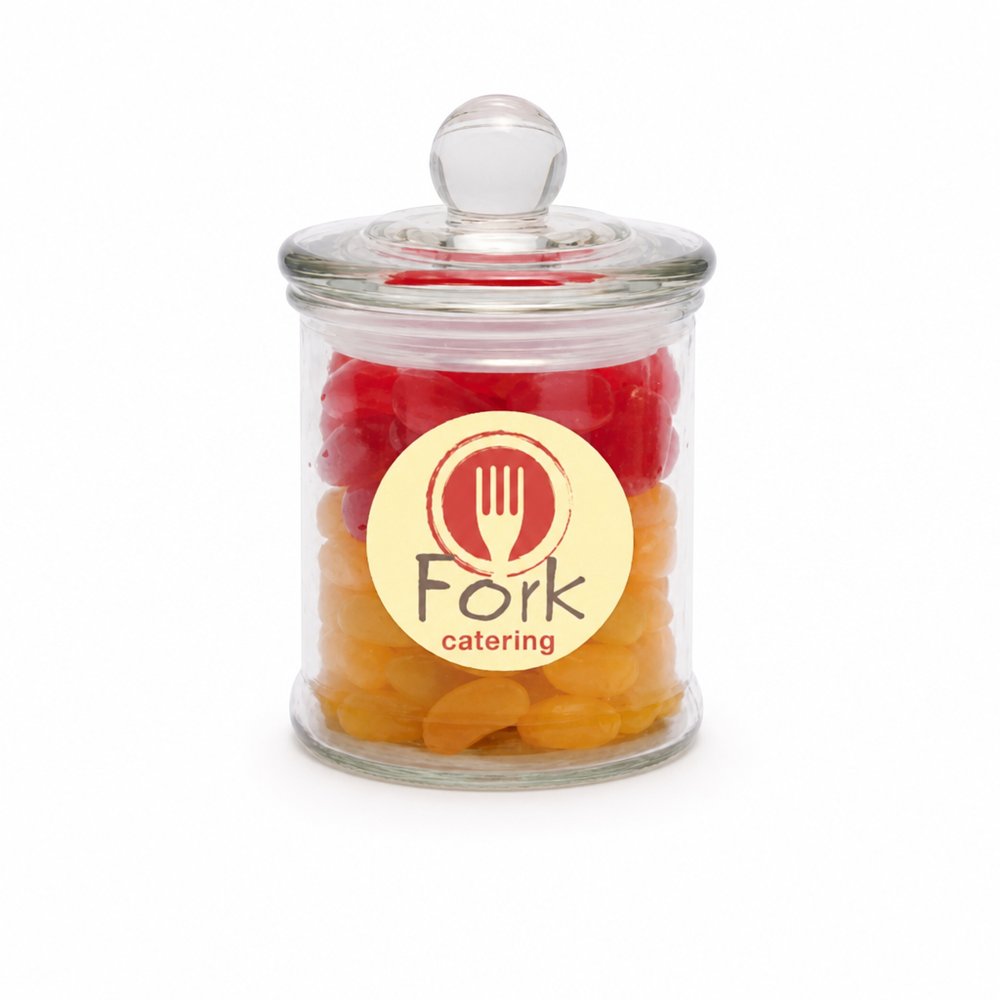 Custom Glass Apothecary Lolly Jar with Sweets - 80g
