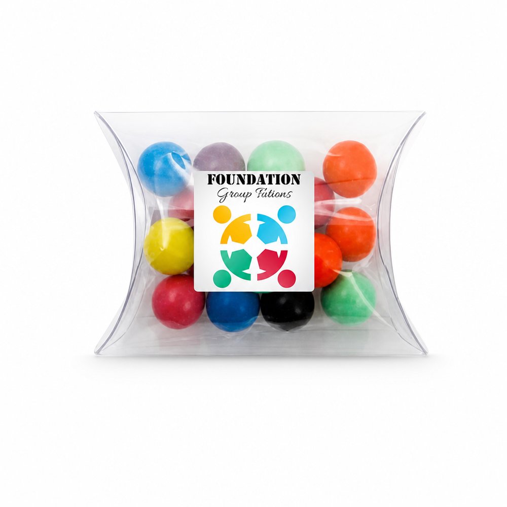 Custom Clear Pillow Box with 40g Confectionery