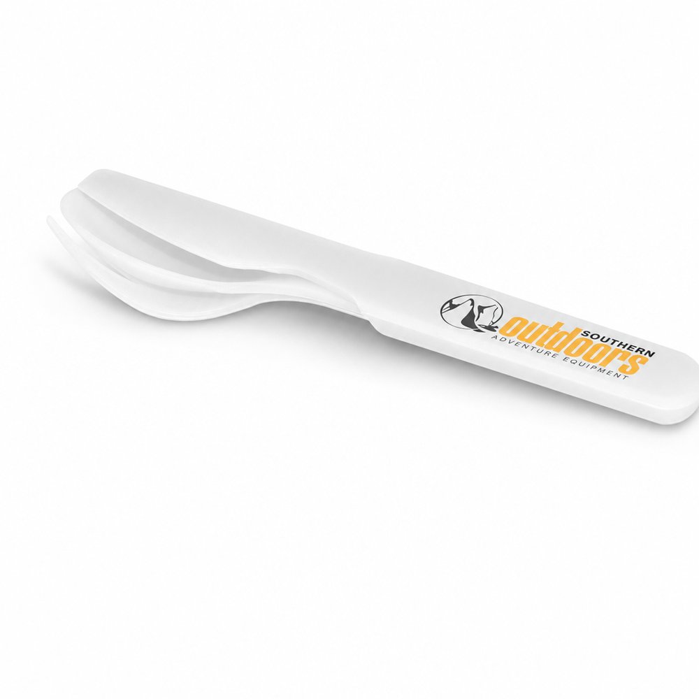 Reusable Plastic Cutlery Set — Branded Travel Utensils