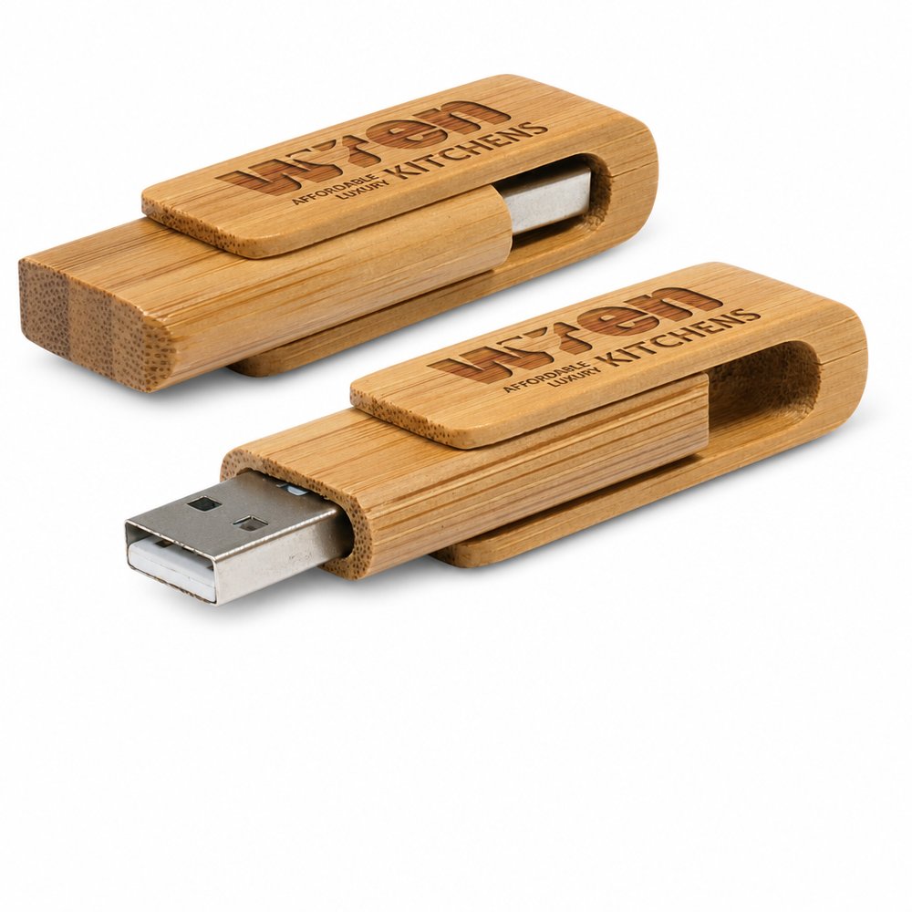 Bamboo Swivel Flash Drive 4GB
