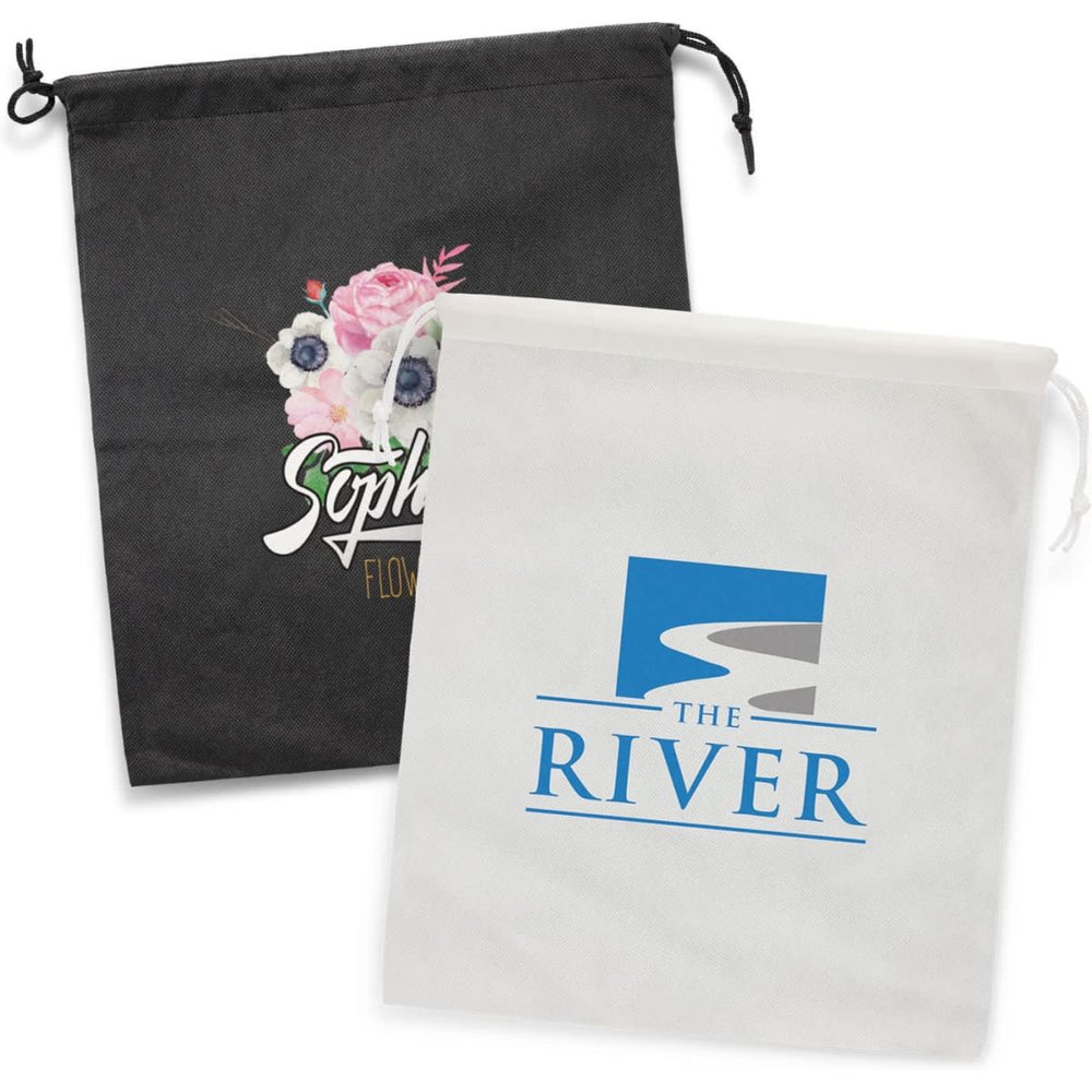Non-Woven Drawstring Gift Bag — Large