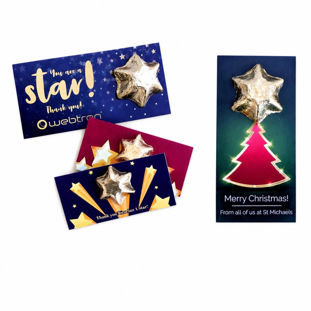 Personalised Chocolate Star Card