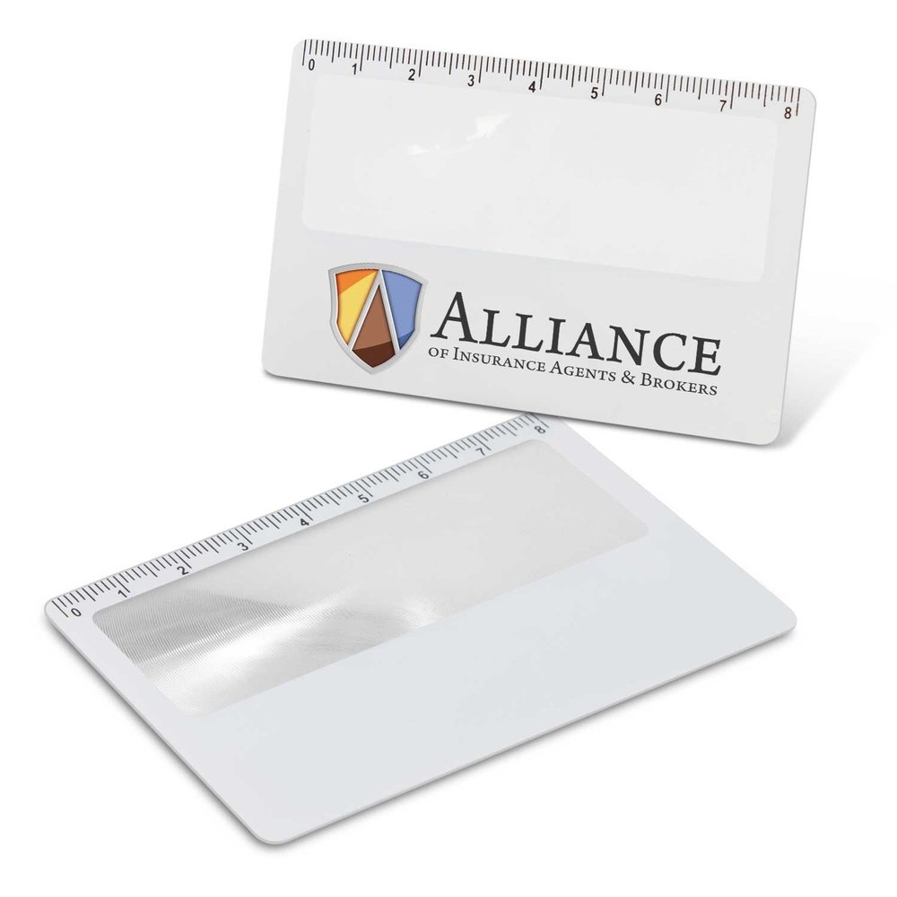 Credit Card Magnifier with Ruler Edge