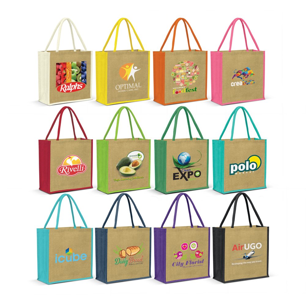 Monza Laminated Jute Tote Bag