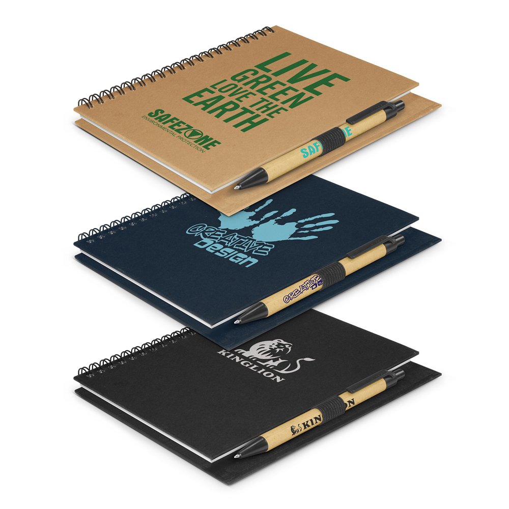 Kraft Cover A5 Notebook with Pen