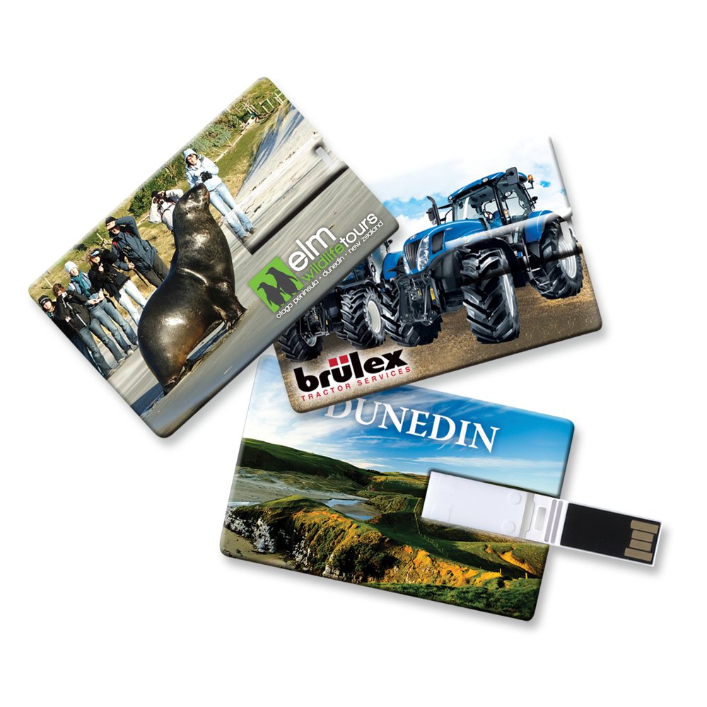 Flip-Open Credit Card USB Drive 16GB