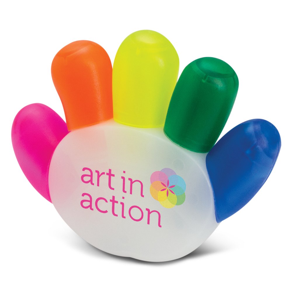 Hand-Shaped Five-Colour Highlighter Set