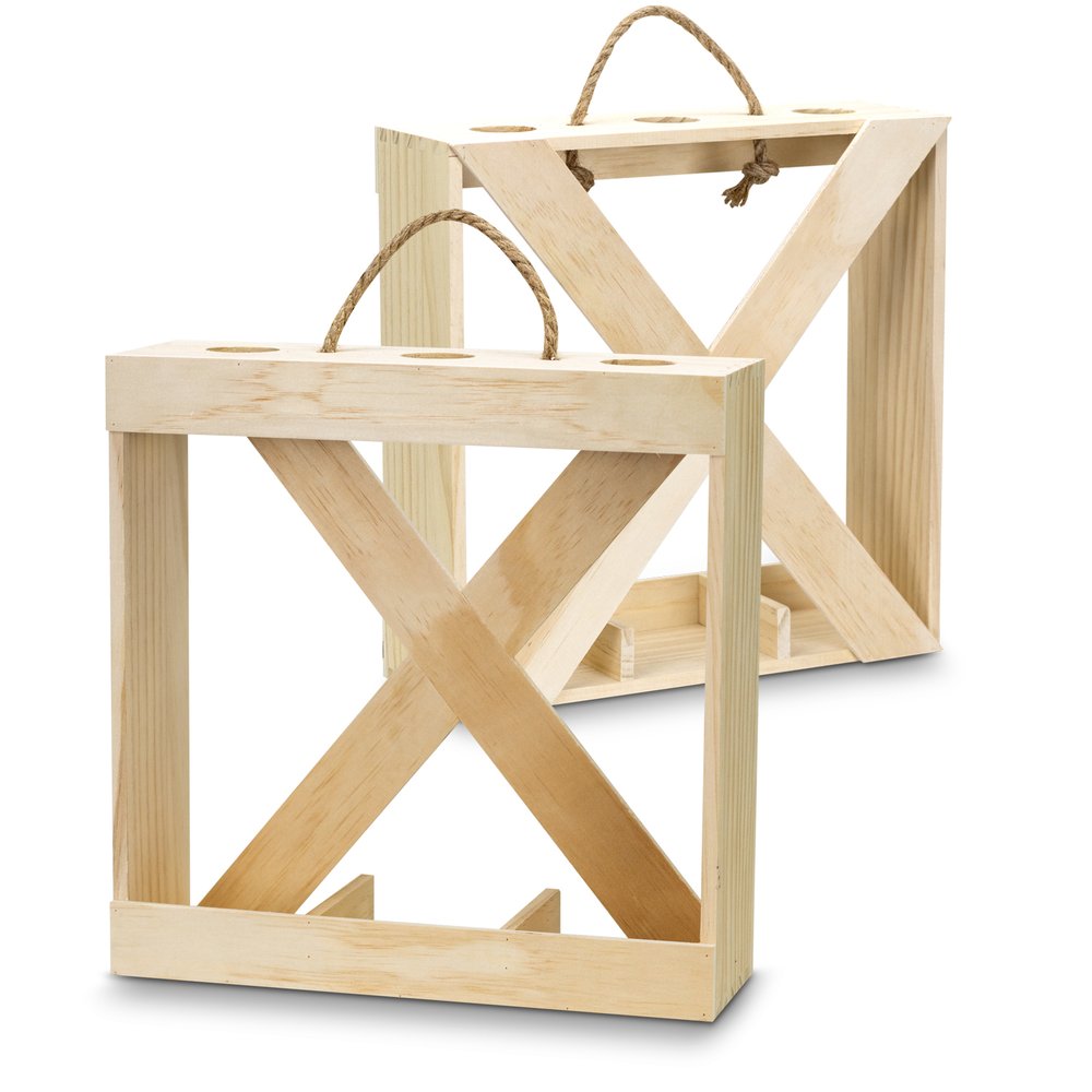 Natural Pine Triple Wine Gift Crate
