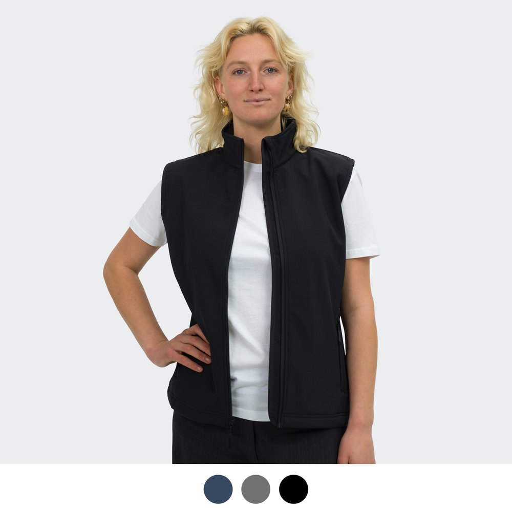 Hudson Women's Fleece-Back Softshell Vest