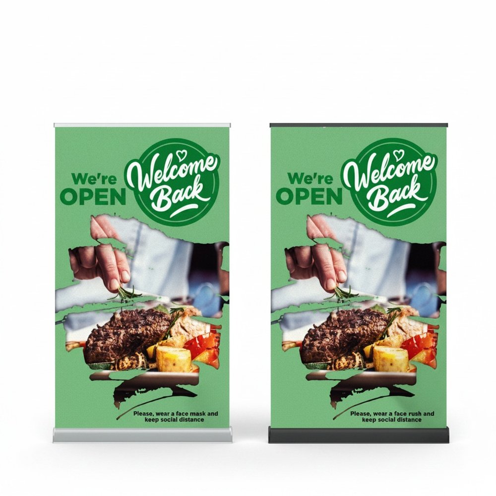 Block-Out Satin Pull-Up Banner Display