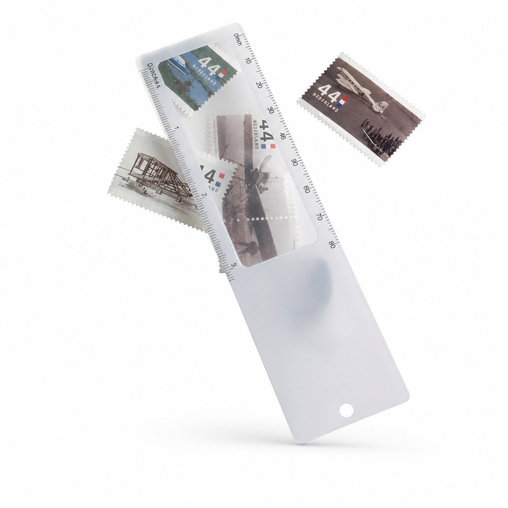 Branded Plastic Ruler Bookmark with Magnifier