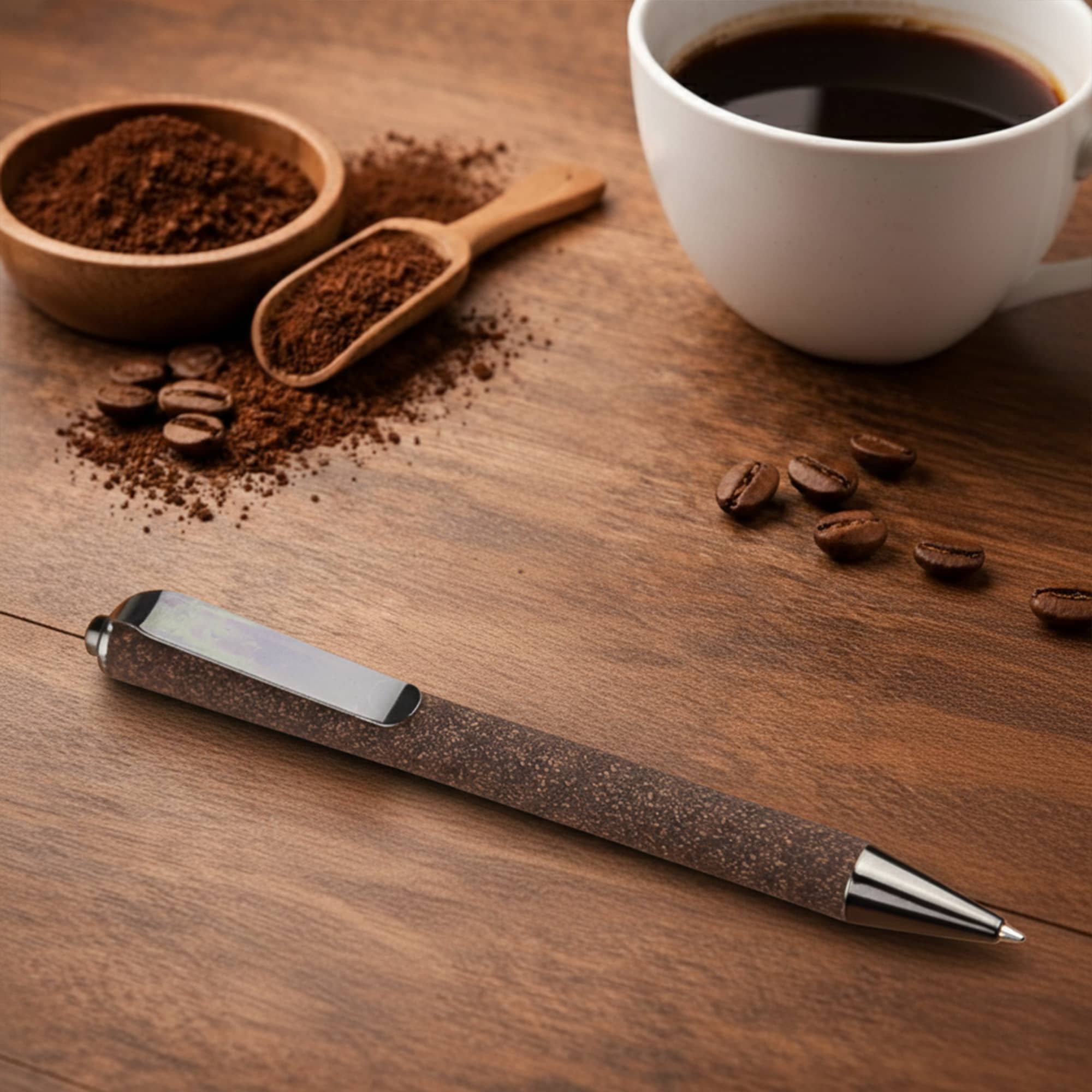 Coffee Grounds Barrel Pen, Reclaimed Espresso