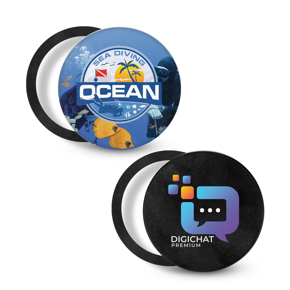 Magnetic Circle Badge with Kraft Sleeve