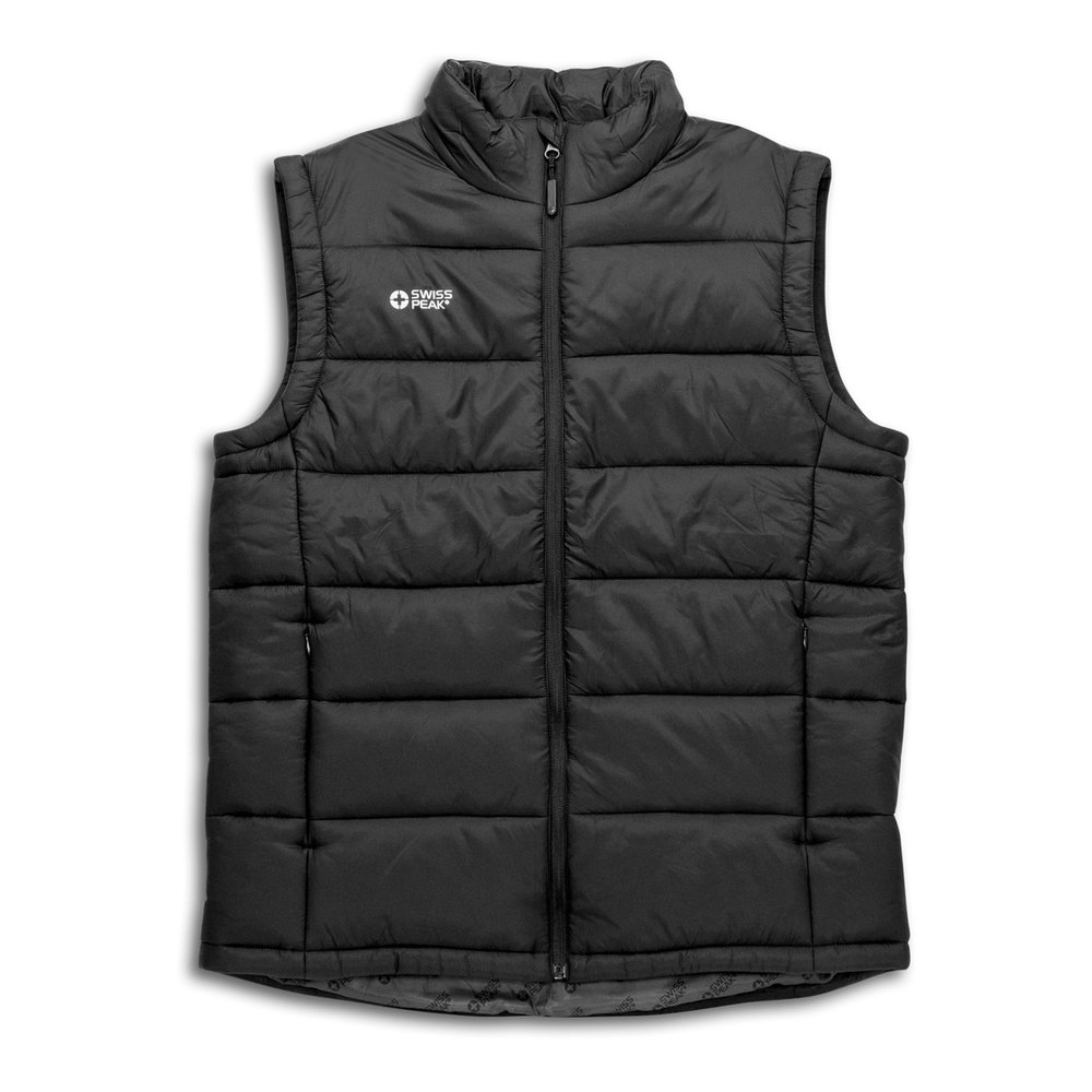 Swiss Peak Urban Puffer Vest — Recycled Shell