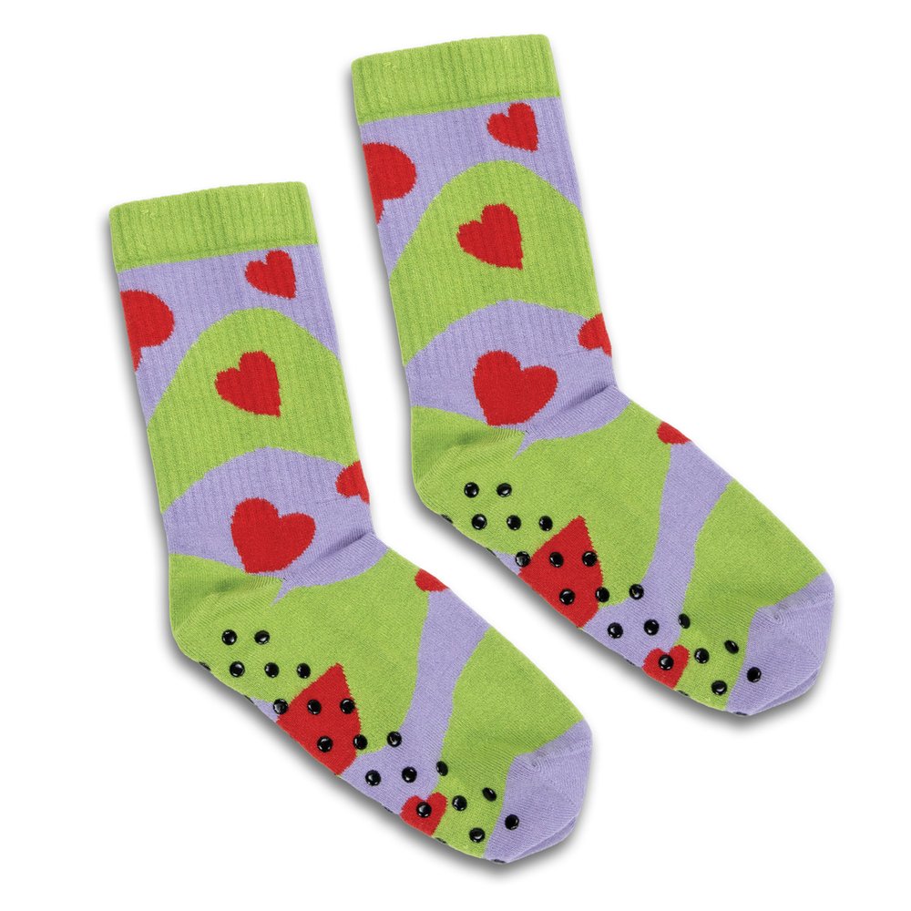 Bamboo Grip Crew Socks — Custom Knit