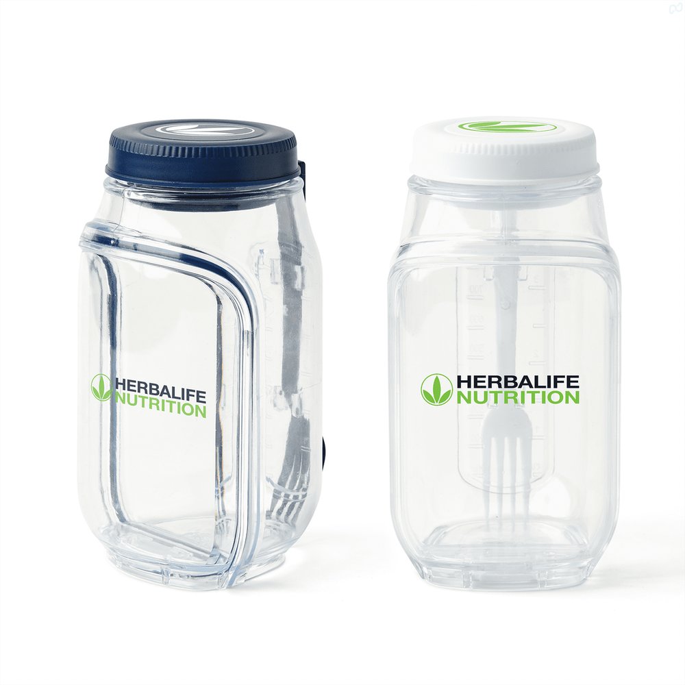 Clear Side-Opening Salad Jar with Dressing Pod