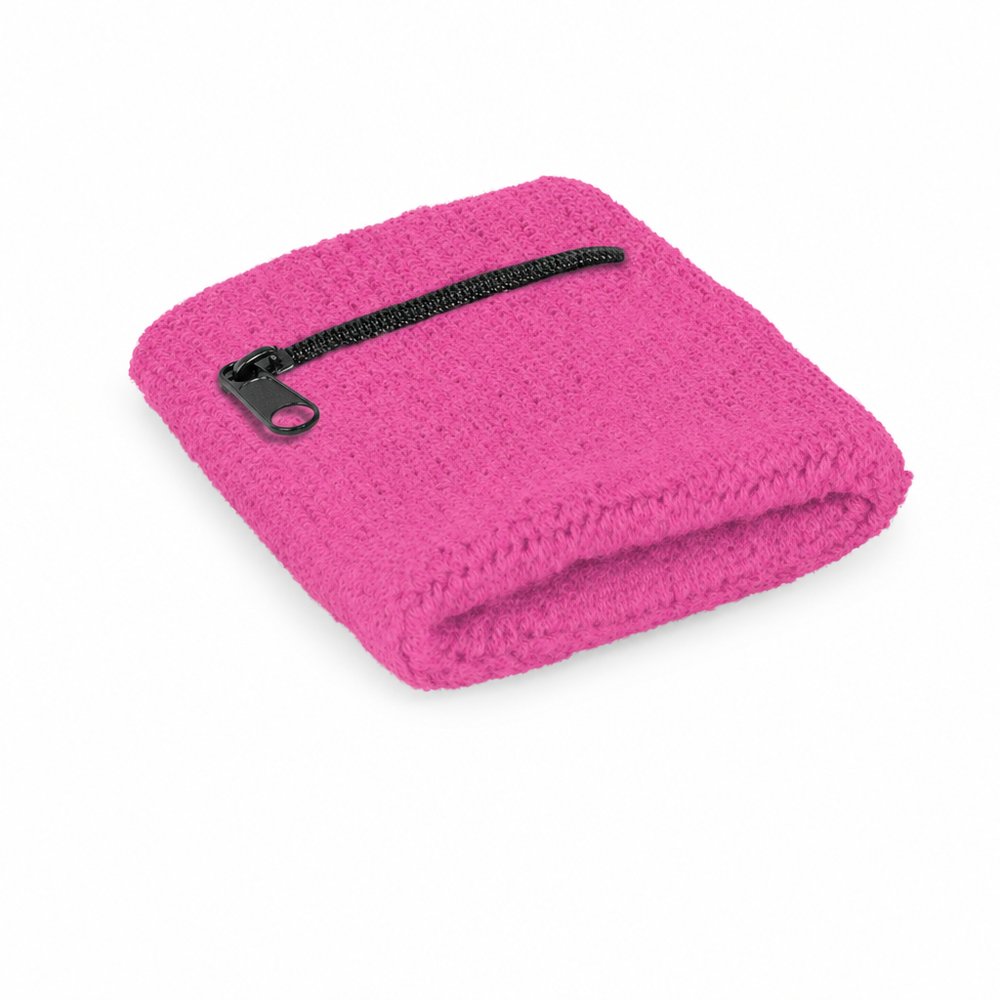 Branded Wrist Wallet Sweatbands with Zip Pocket