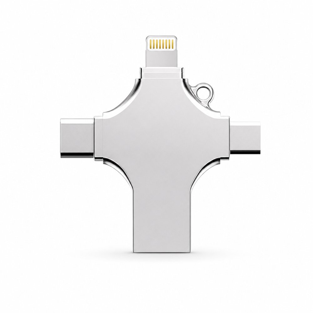 LinkDrive 16GB Multi-Connector Steel Flash Drive