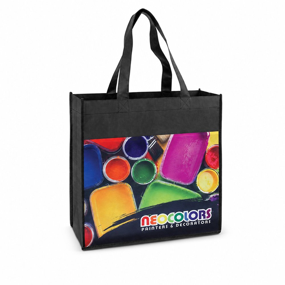 Front-Pocket Non-Woven Shopping Tote Bag