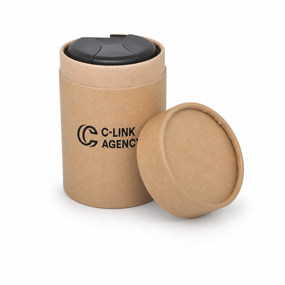 Branded Kraft Gift Tubes for Take Away Cups
