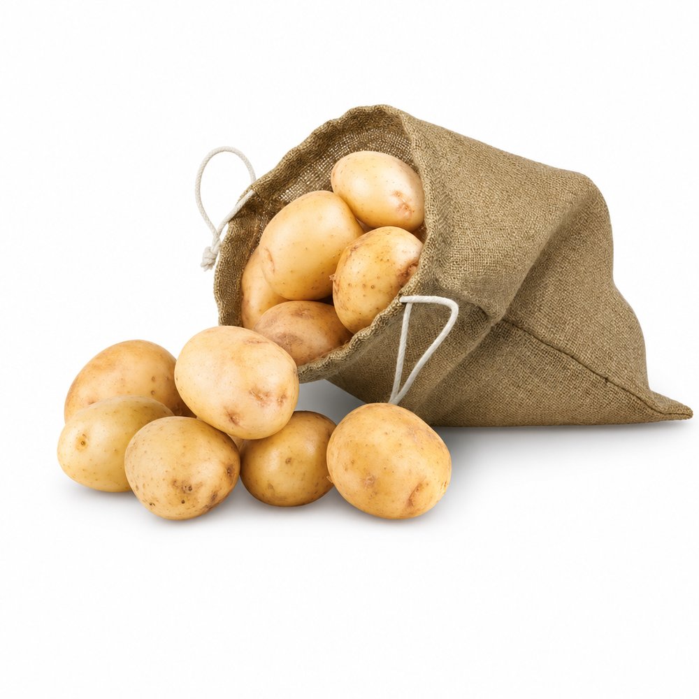 Jute Produce Bag Medium with Drawstring