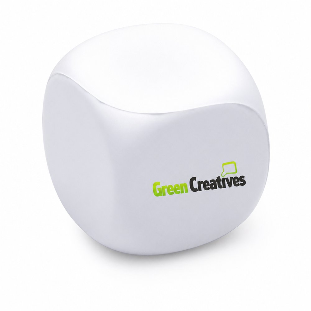 Branded Stress Cube — Custom Logo Stress Ball