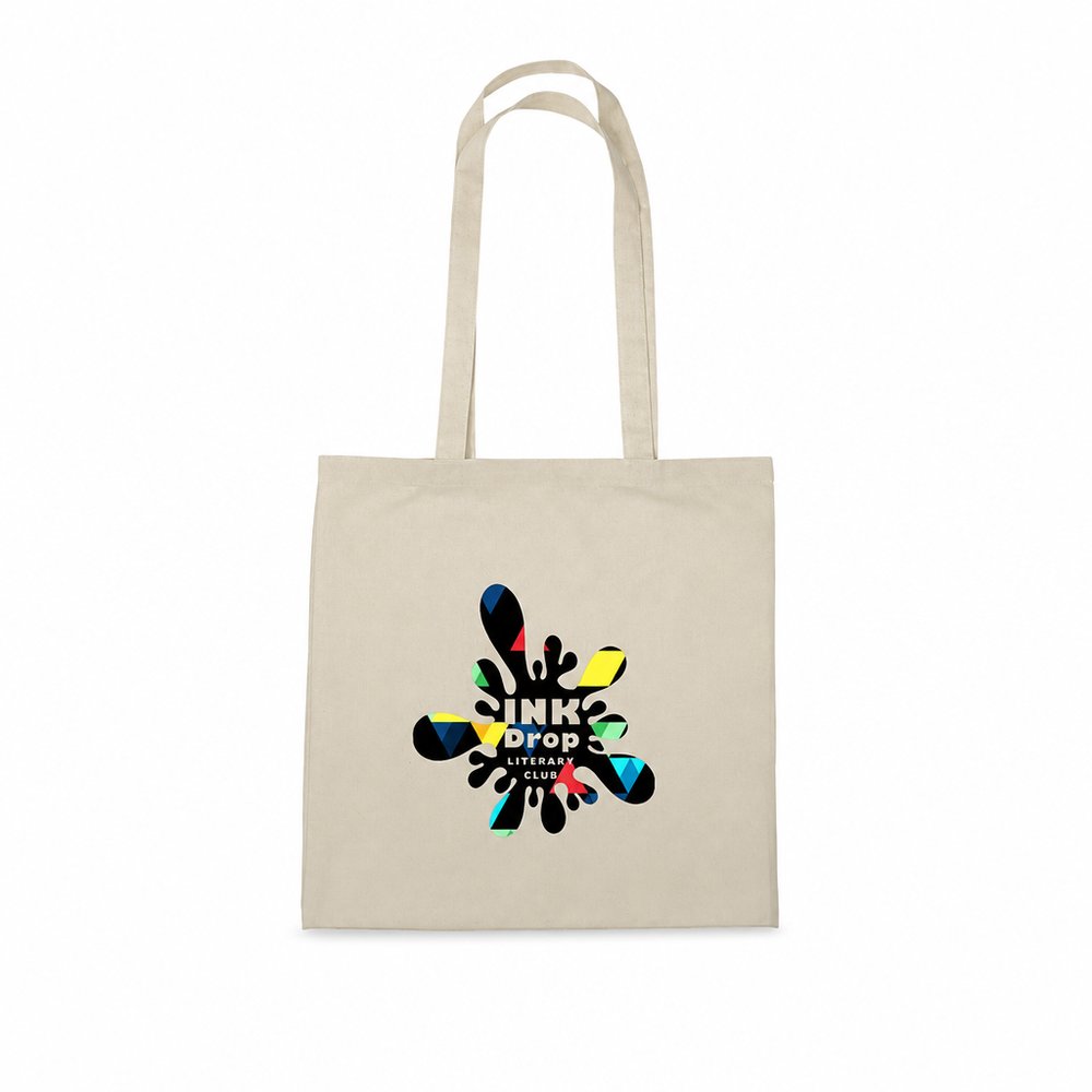 Natural Calico Long Handle Tote