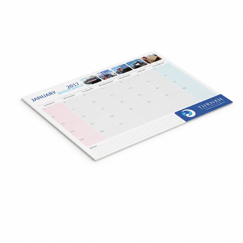 Branded A2 Desk Pad — Full Colour, 100 Pages