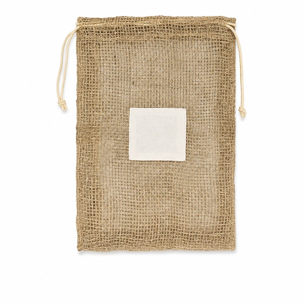 Biodegradable Jute Mesh Produce Bag, Branded