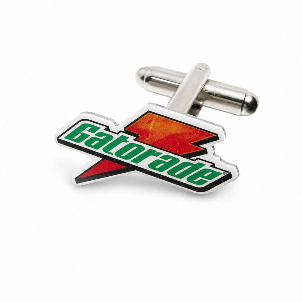 Custom Epoxy Cufflinks, Full Colour Logo Shape