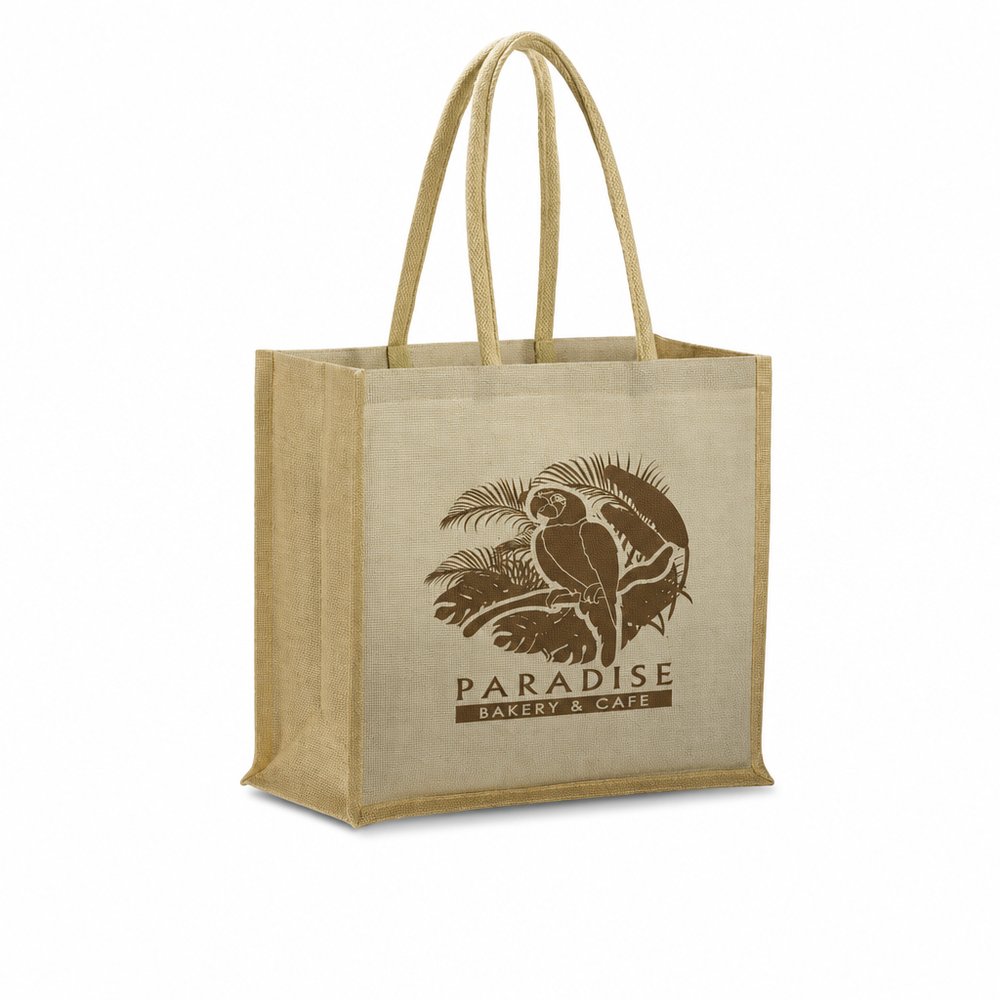 Large Jute Tote Bags, Laminated Lining