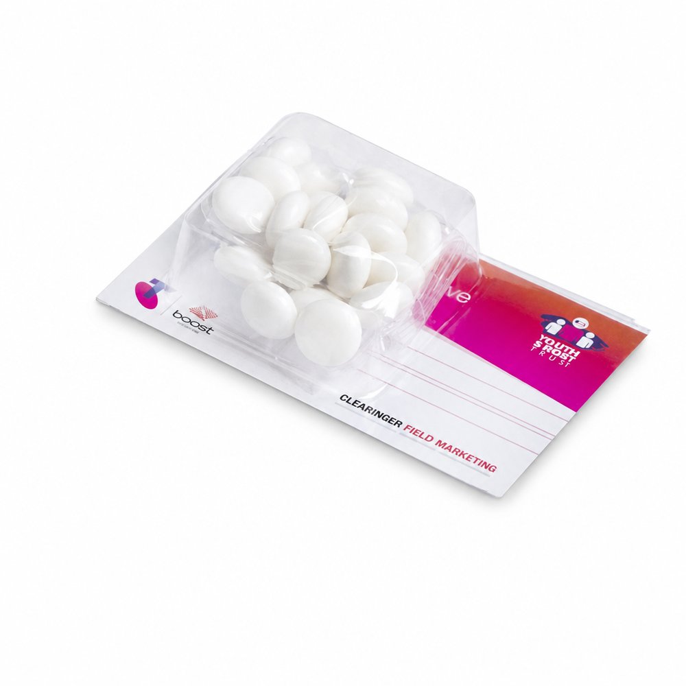 Chewy Mint Business Card Tins — Branded Confectionery
