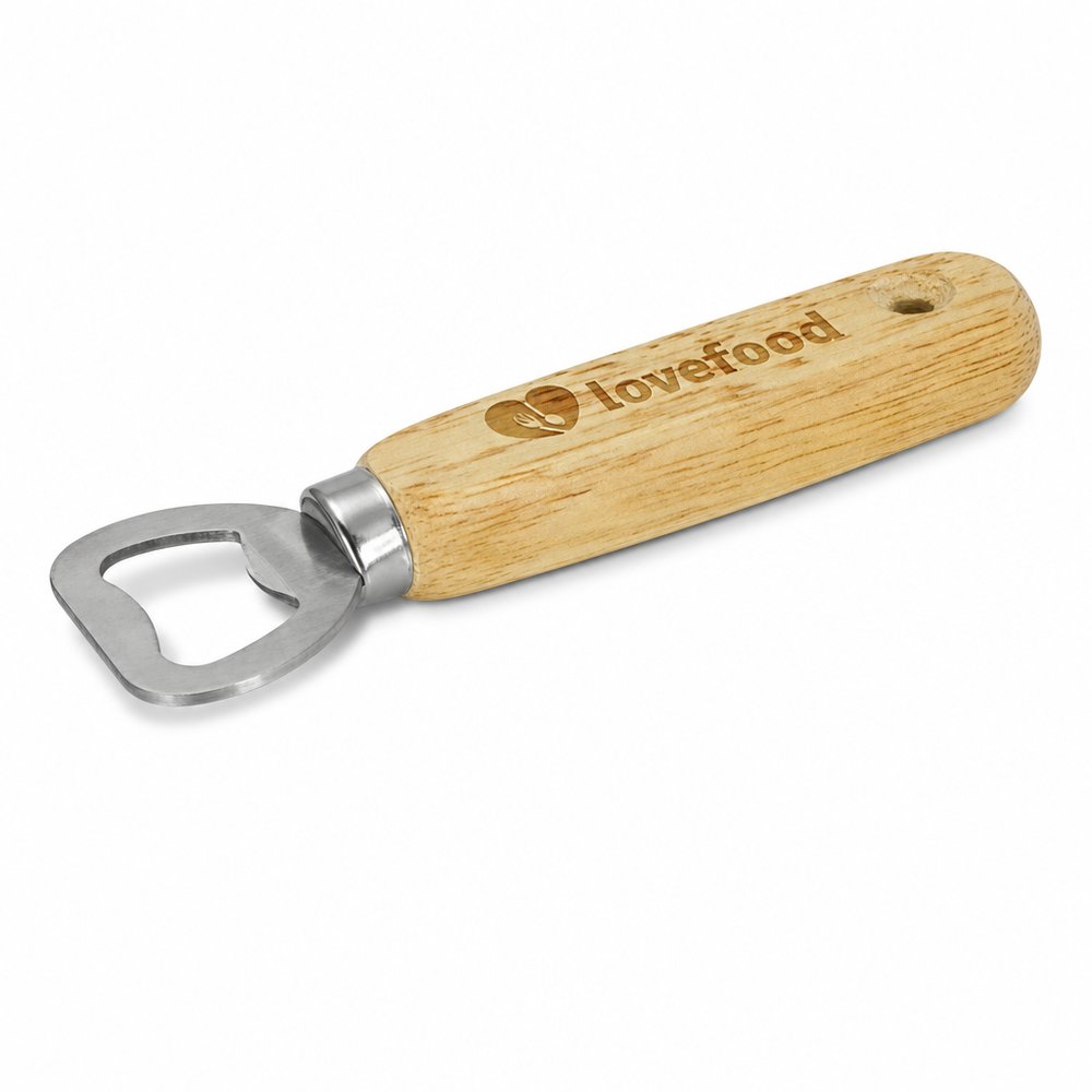 Wooden Handle Bottle Opener — Laser Engraved