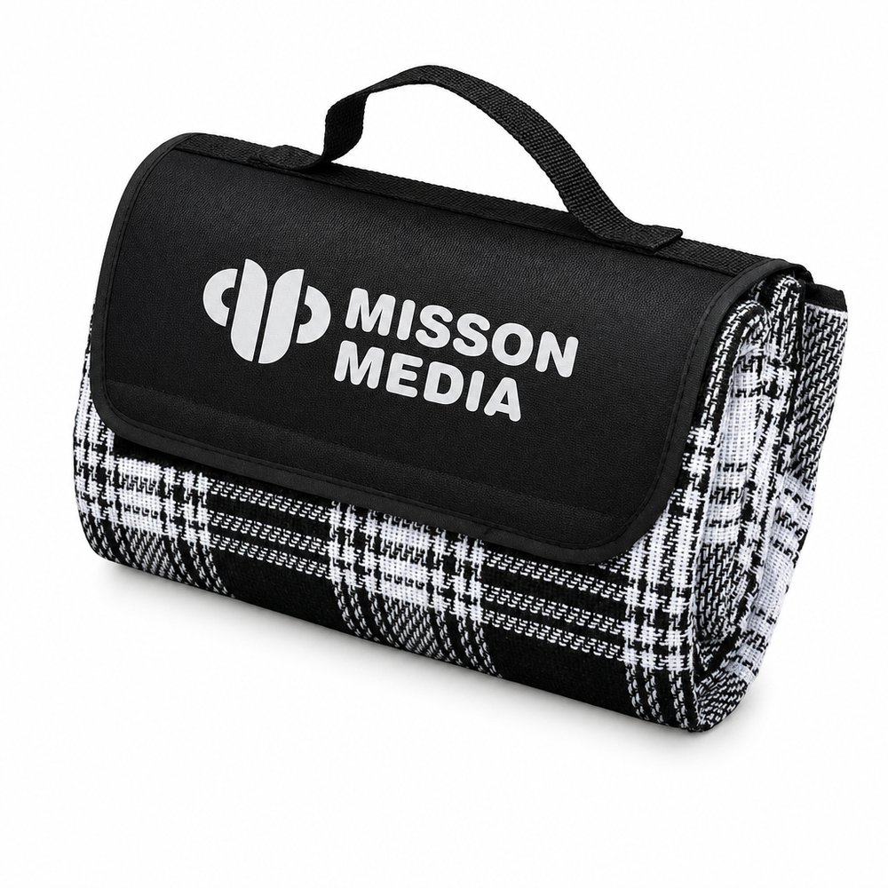 Branded Picnic Blanket — Tartan, Waterproof Backed