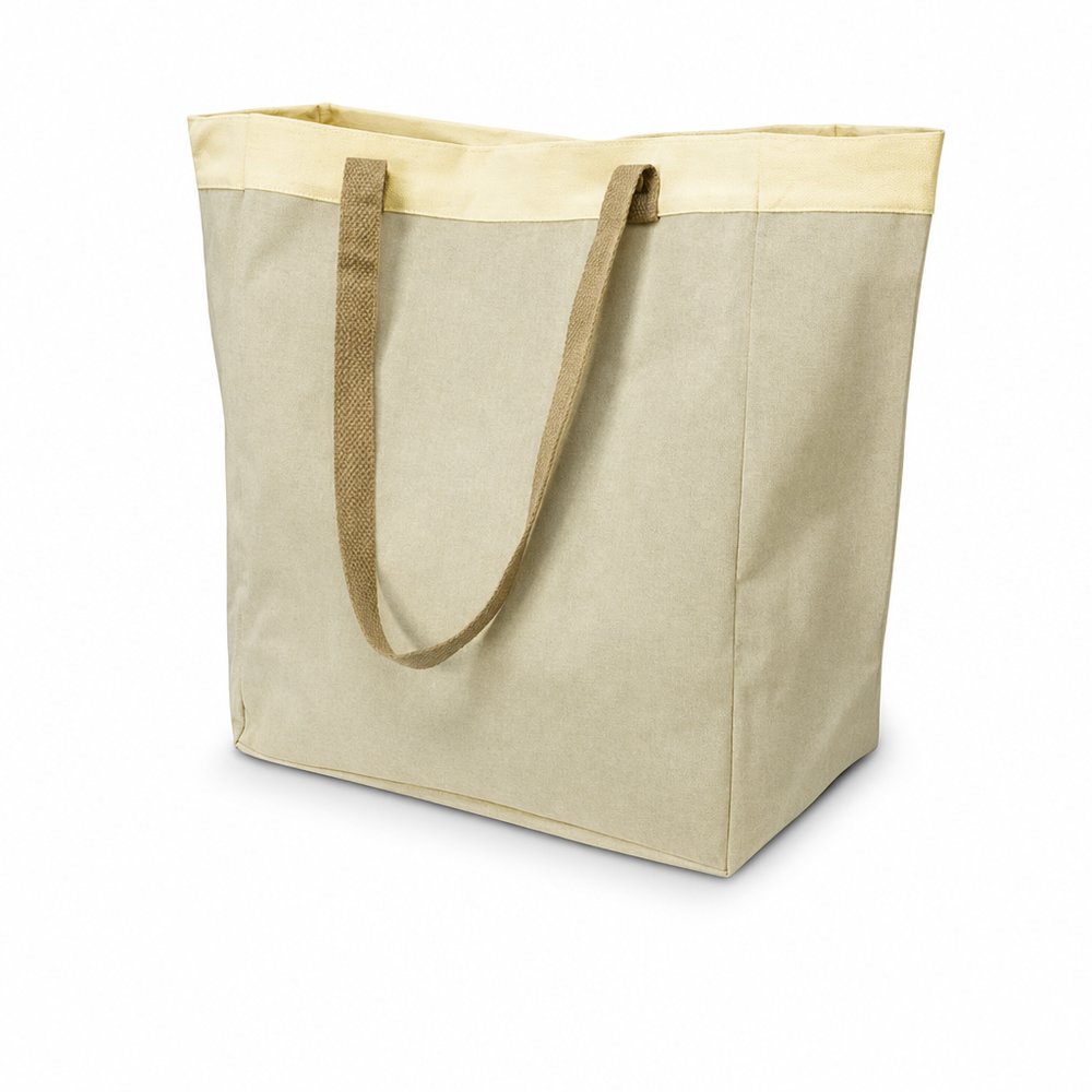 Linen Calico Tote Bag — Branded Carry-All