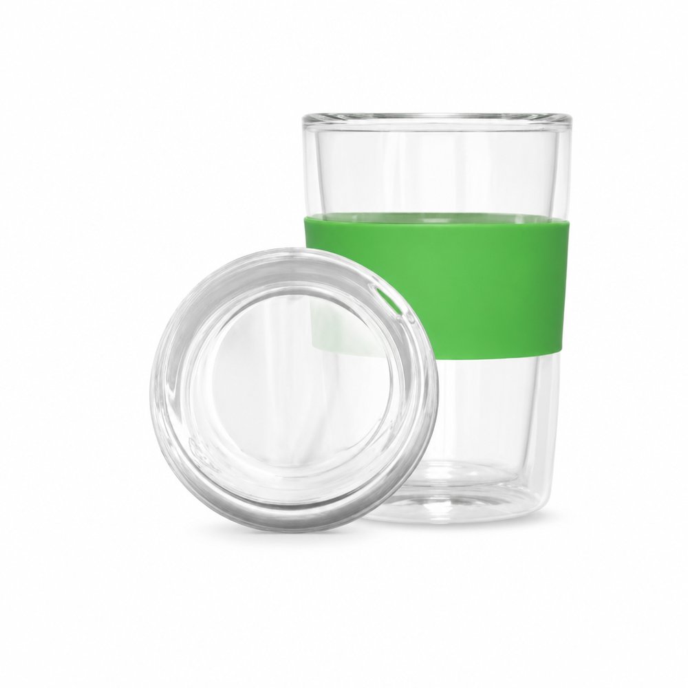 Double Wall Glass Coffee Cups 300ml — Branded