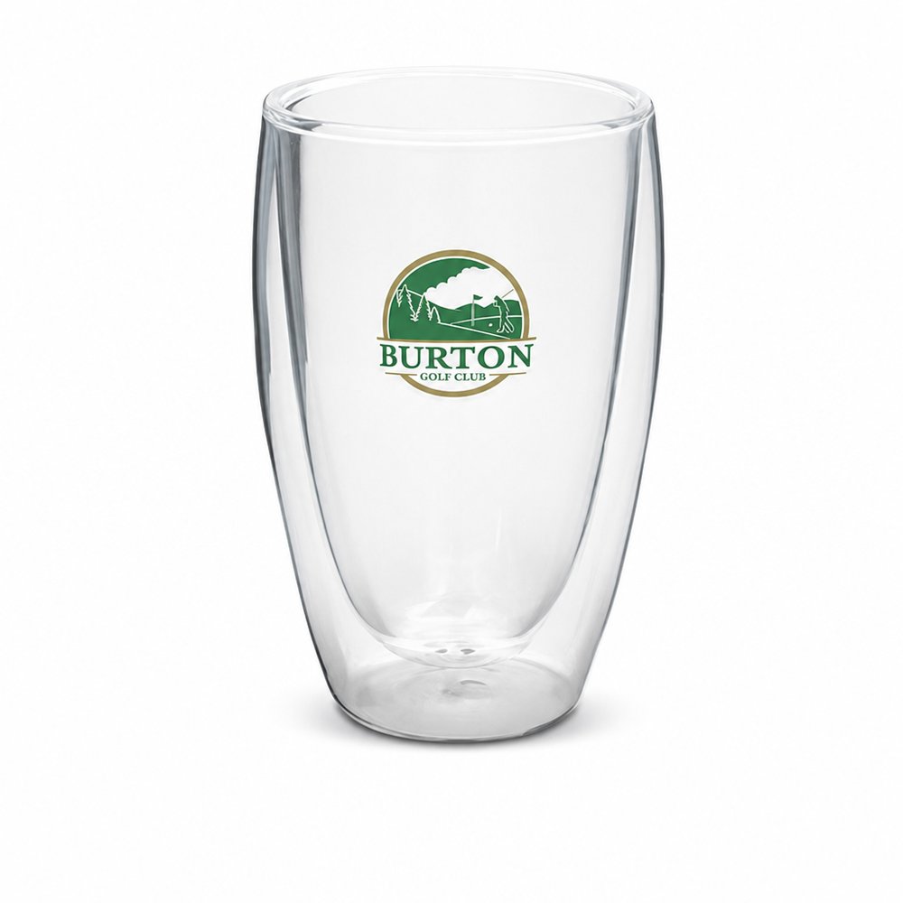 Double Walled Borosilicate Glass 410ml — Branded