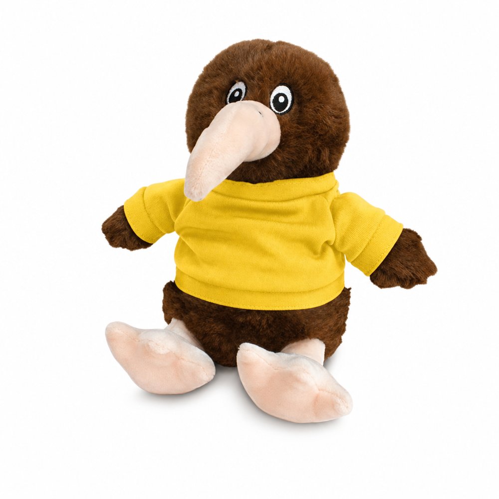 Branded Plush Kiwi with Custom T-Shirt