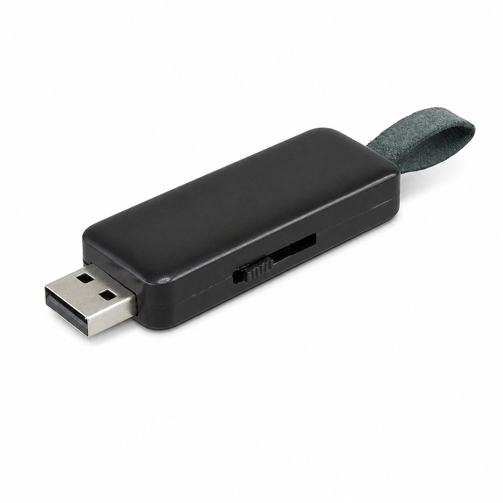 Lumina 4GB Retractable LED USB Flash Drive Black