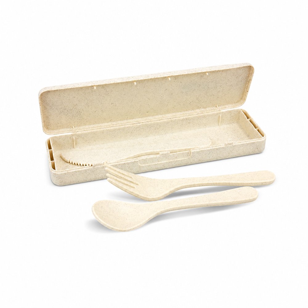 Wheat Straw Cutlery Set — Eco Knife, Fork & Spoon