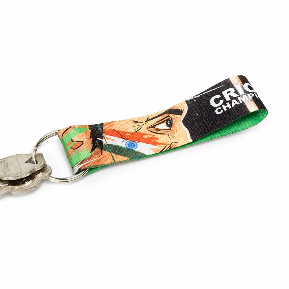 Custom Webbing Loop Keyring with Full Colour Print