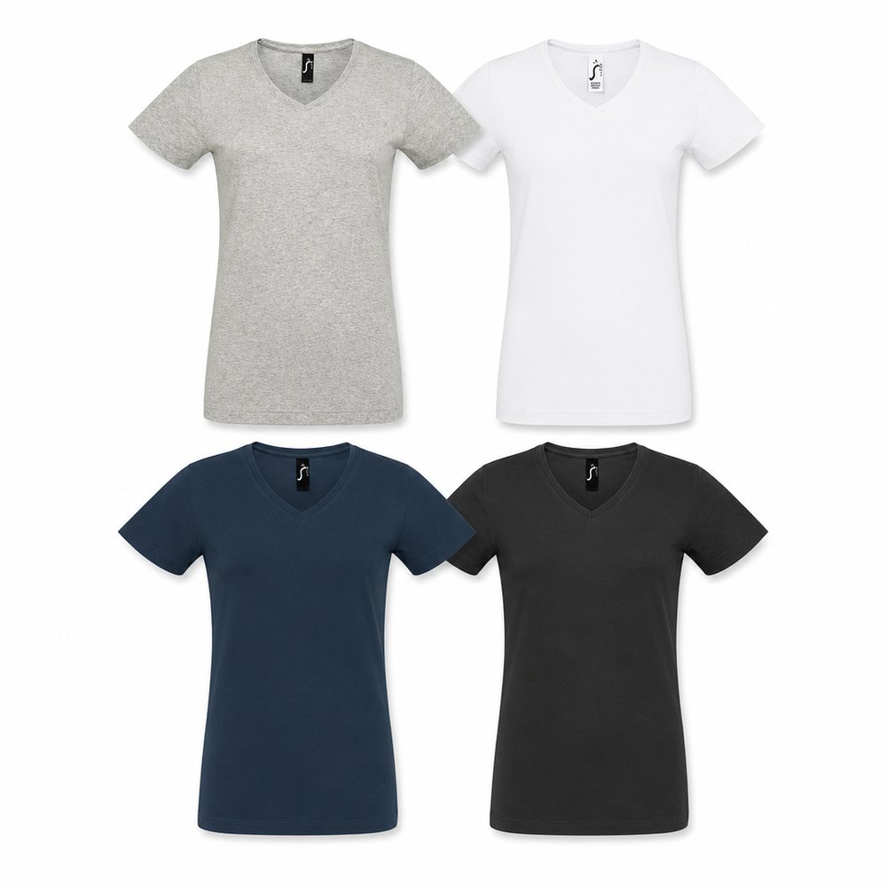 Women's V-Neck T-Shirt 190gsm Branded Tee
