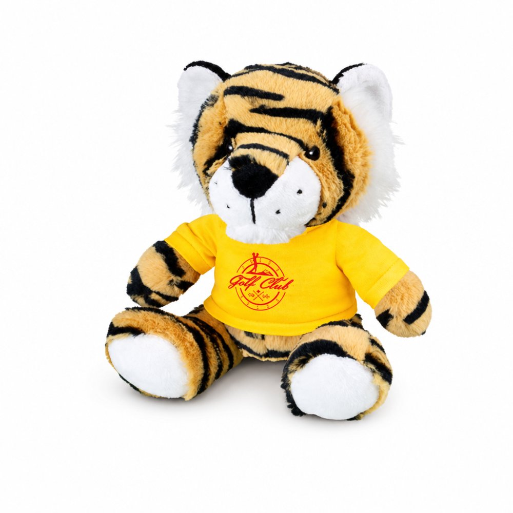 Branded Tiger Plush Toy with Printed T-Shirt