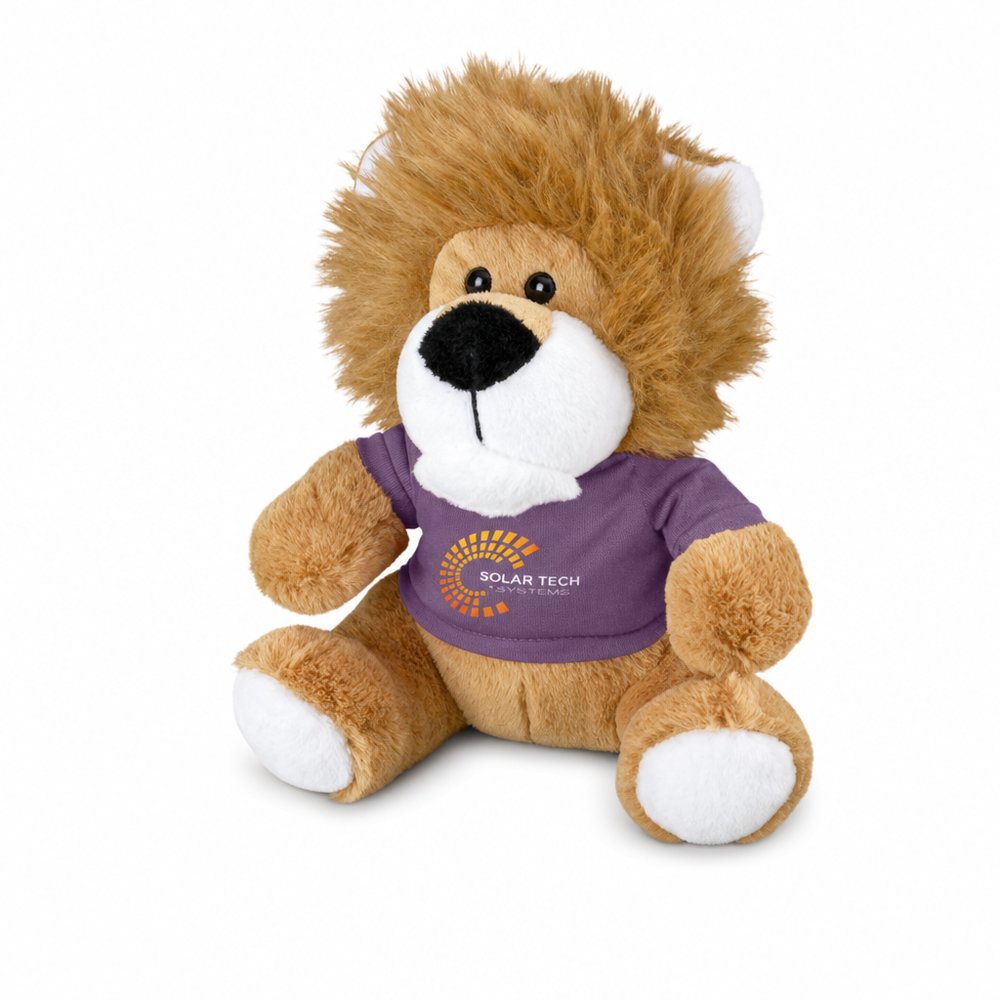 Branded Lion Plush Toy with Custom T-Shirt Print