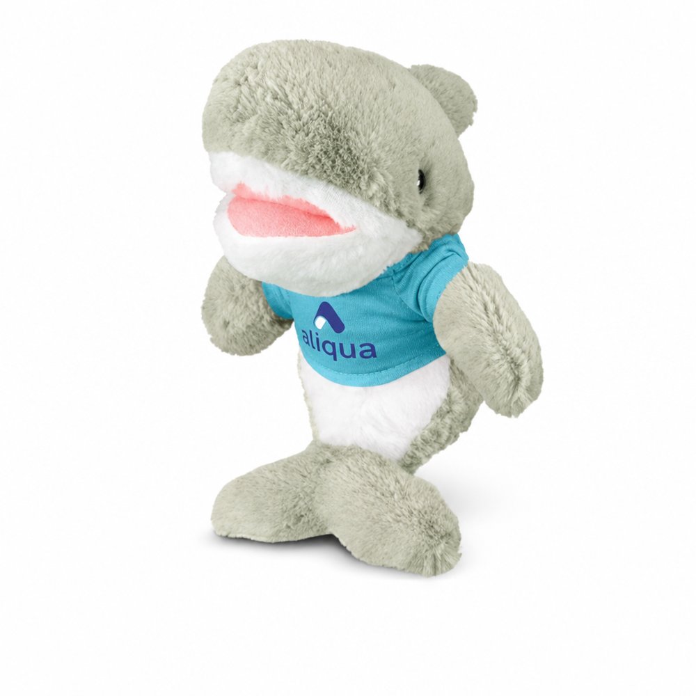 Branded Shark Plush Toy with Custom T-Shirt