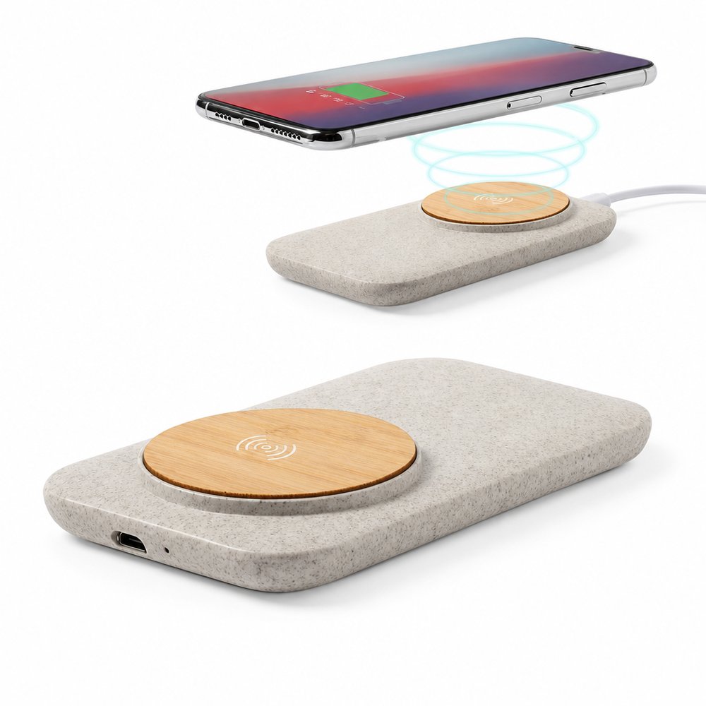 Natura Bamboo and Wheat Straw Wireless Charger