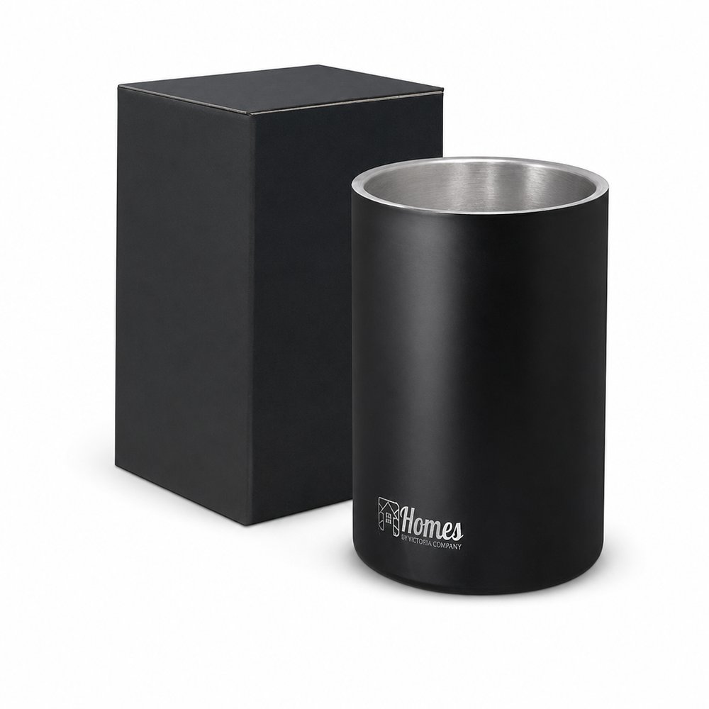 Vacuum Insulated Wine Coolers, Matte Black Steel